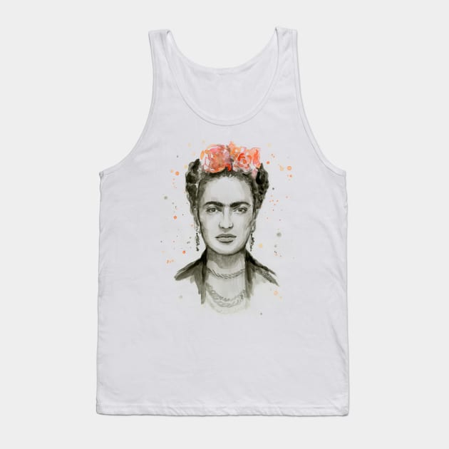 Frida Kahlo Portrait Tank Top by Olechka